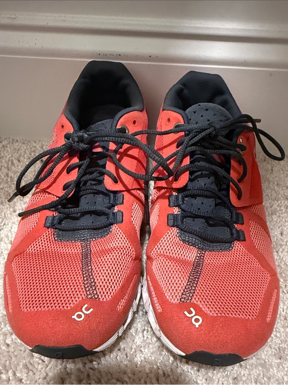 On Cloud Red and Black Women’s Running Shoes (Size 8.5) - Swiss Engineering